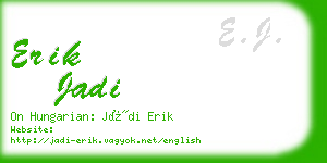 erik jadi business card